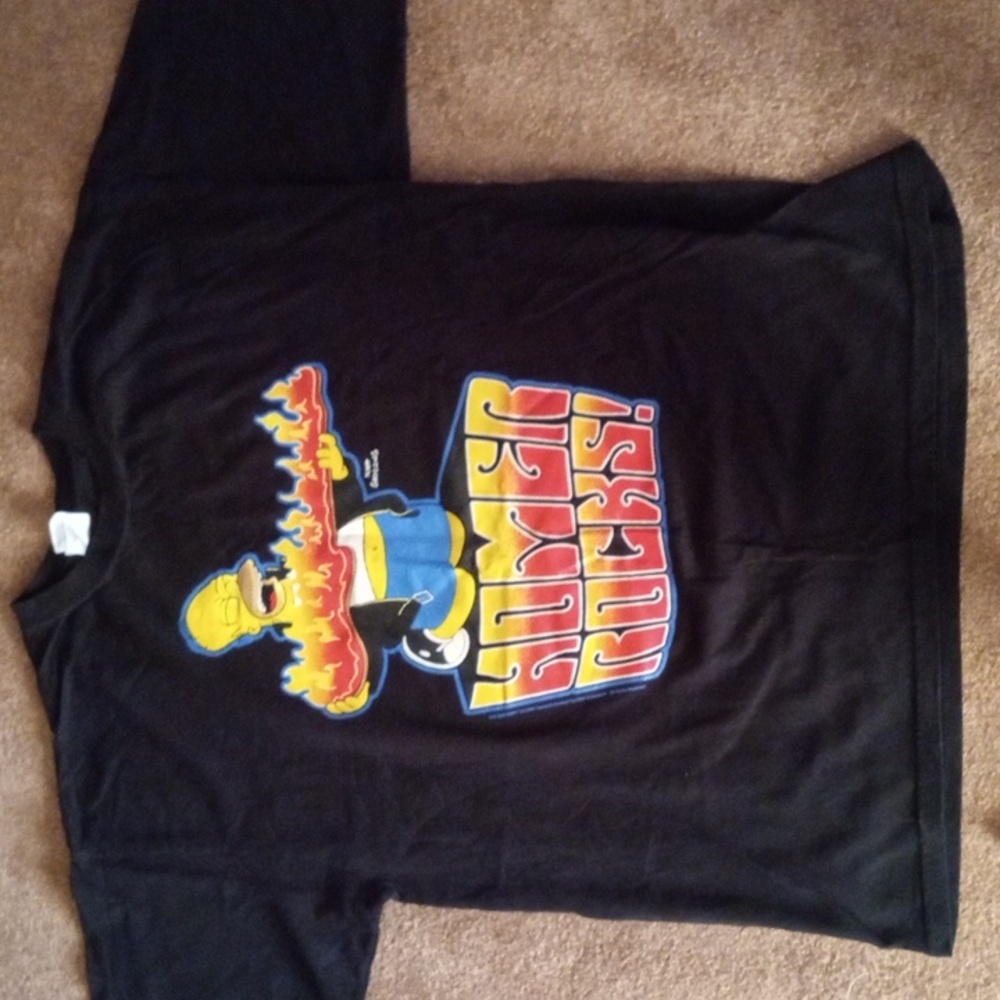 Homer Simpson home rocks black extra large t-shirt